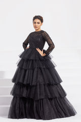 Black Tiered  Haute Couture