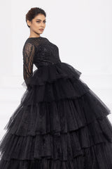 Black Tiered  Haute Couture