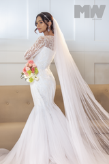Mermaid Silhouette White Bridal Couture